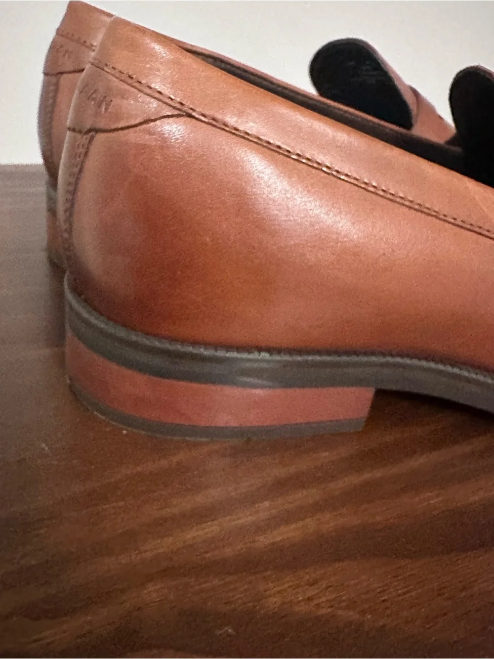 Cole Haan Men's Cognac Leather Penny Loafers